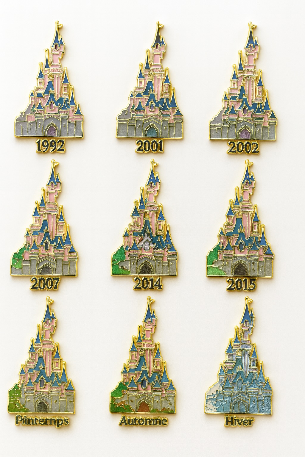Collection de pin's Château de la Belle au Bois Dormant